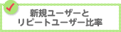 新規ユーザーとリピートユーザー比率